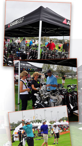 Shop for golf related products and services from our lineup of vendors and exhibitors, and watch great golf entertainment and speakers on the Golf Locker Main Stage.

Visit our discount PGA Golf Shop with special show pricing.

Enter the TROT Hole-In-One Challenge and You could Win $100,000!

Receive a FREE GOODY BAG with discounted rounds of golf, hourly drawings for over $1,000 worth of prizes, chipping and putting contests, a chance to win tickets to the Valspar Championship and so much more!
